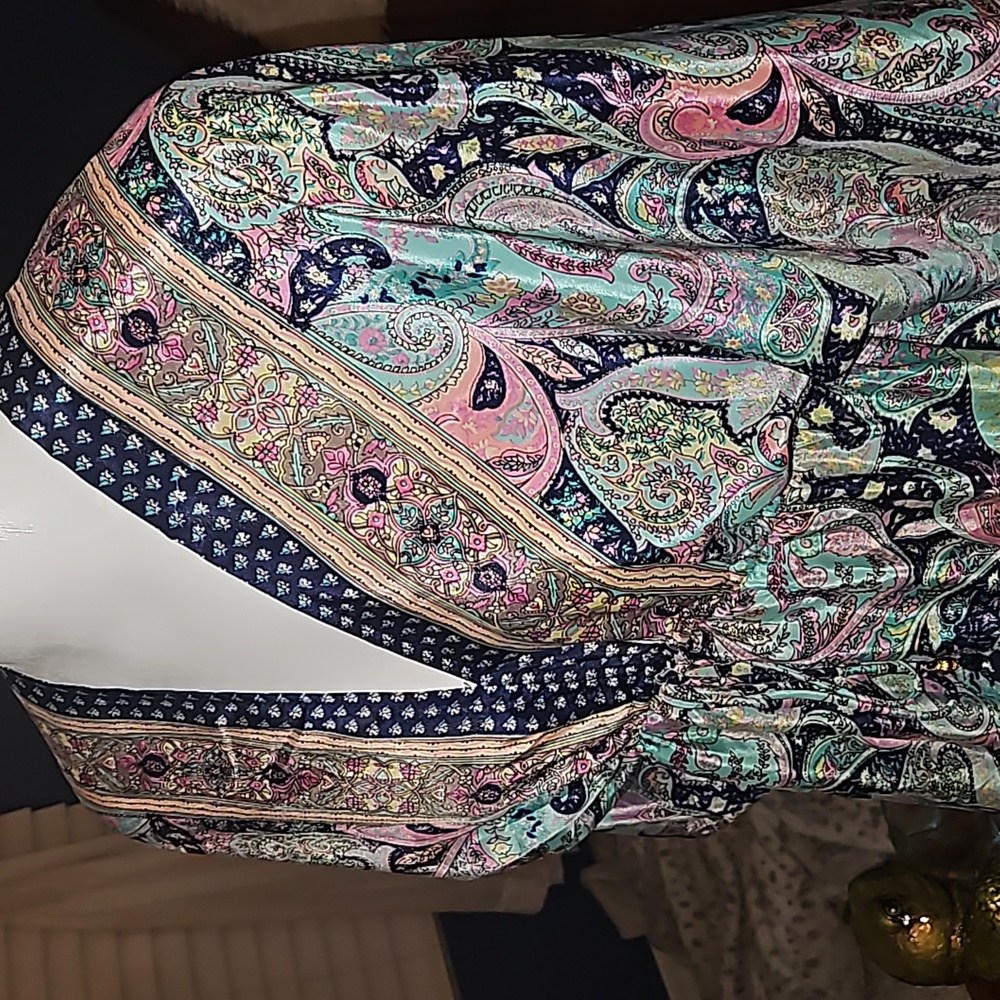 100% Silk Dress Multicolor